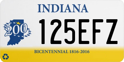 IN license plate 125EFZ
