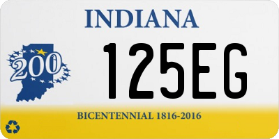 IN license plate 125EG