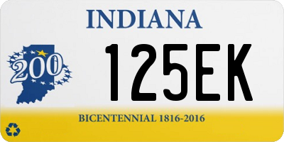 IN license plate 125EK