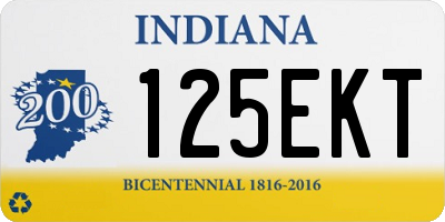 IN license plate 125EKT