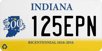 IN license plate 125EPN
