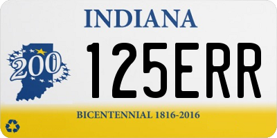 IN license plate 125ERR