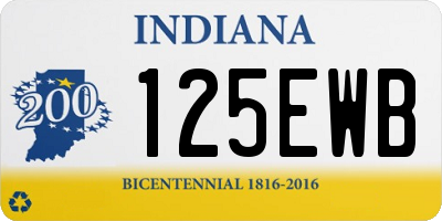 IN license plate 125EWB