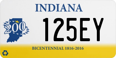 IN license plate 125EY