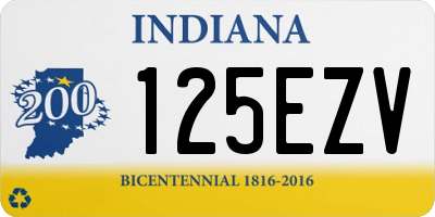 IN license plate 125EZV