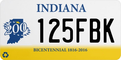 IN license plate 125FBK