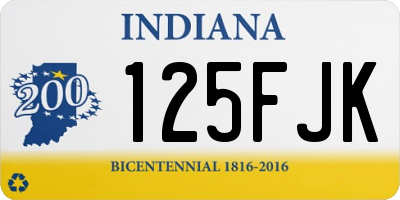 IN license plate 125FJK