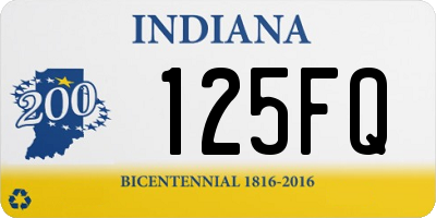 IN license plate 125FQ