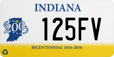 IN license plate 125FV