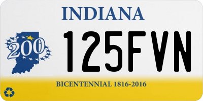 IN license plate 125FVN