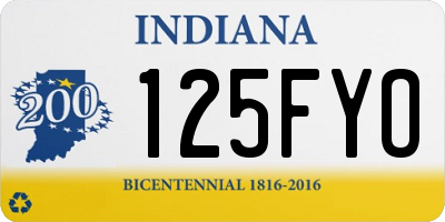 IN license plate 125FYO