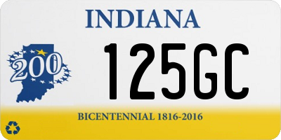 IN license plate 125GC