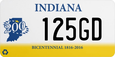 IN license plate 125GD