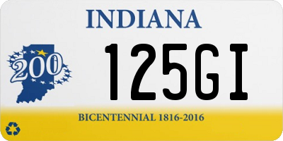 IN license plate 125GI