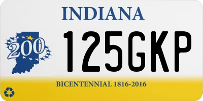 IN license plate 125GKP