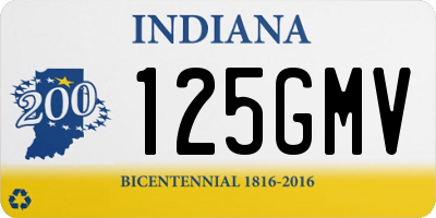 IN license plate 125GMV