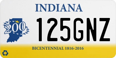 IN license plate 125GNZ