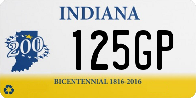 IN license plate 125GP