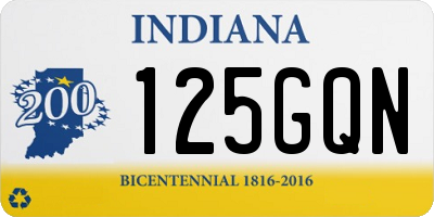 IN license plate 125GQN