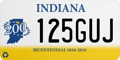 IN license plate 125GUJ