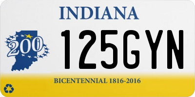 IN license plate 125GYN