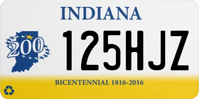 IN license plate 125HJZ