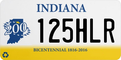 IN license plate 125HLR