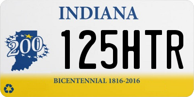 IN license plate 125HTR