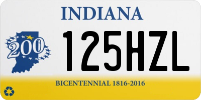 IN license plate 125HZL