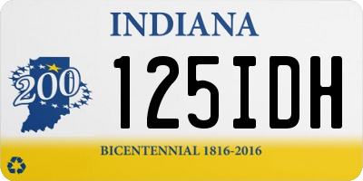 IN license plate 125IDH