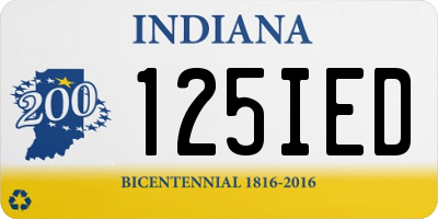 IN license plate 125IED
