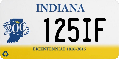 IN license plate 125IF