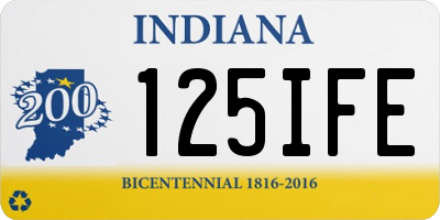 IN license plate 125IFE