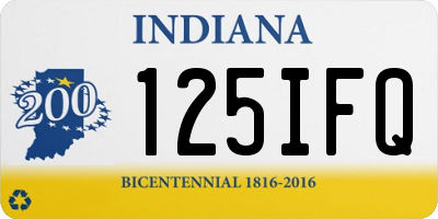 IN license plate 125IFQ