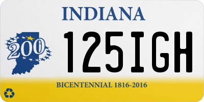 IN license plate 125IGH