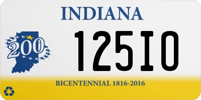 IN license plate 125IO