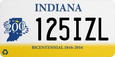 IN license plate 125IZL