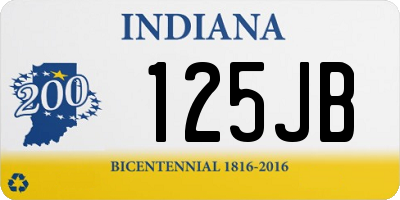 IN license plate 125JB