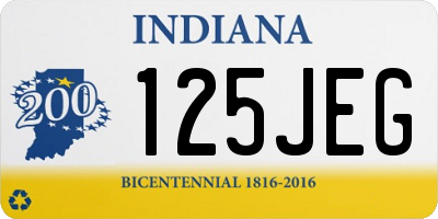 IN license plate 125JEG