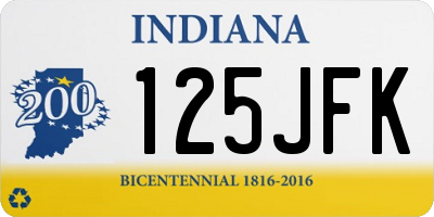 IN license plate 125JFK