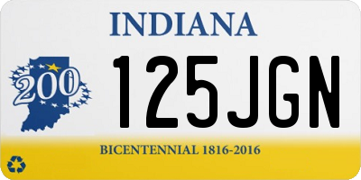 IN license plate 125JGN