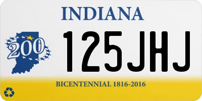 IN license plate 125JHJ