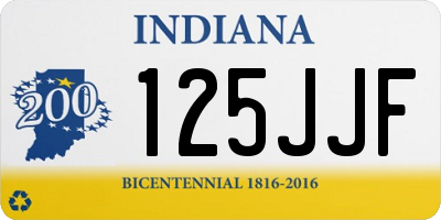IN license plate 125JJF