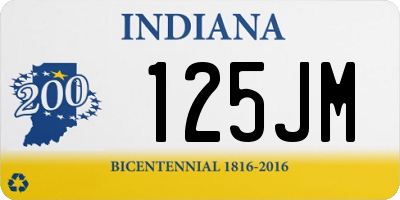 IN license plate 125JM