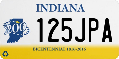 IN license plate 125JPA