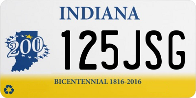 IN license plate 125JSG