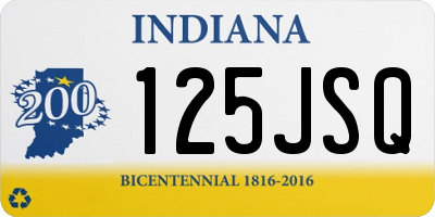 IN license plate 125JSQ