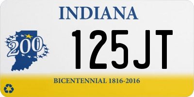 IN license plate 125JT