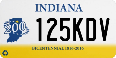 IN license plate 125KDV