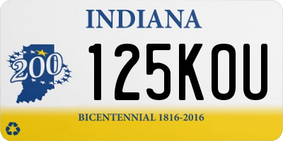 IN license plate 125KOU